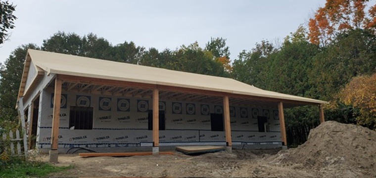 New construction roof sheathing and underlayment before shingles by 905 Roofing Inc. in Durham Region and the GTA