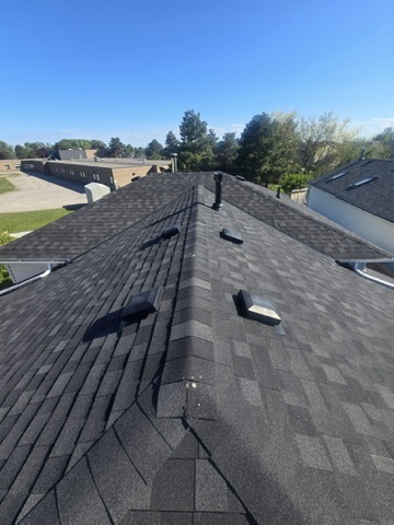 Red shingle roof underlayment and install in progress by 905 Roofing Inc. in Durham Region and the GTA