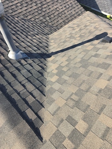 Completed dark shingle roof with vent detail by 905 Roofing Inc. in Durham Region and the GTA